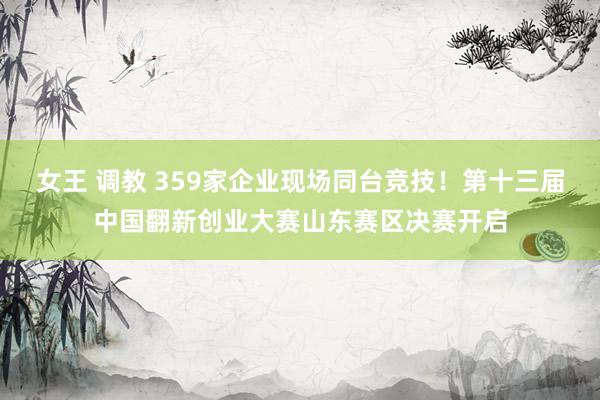 女王 调教 359家企业现场同台竞技！第十三届中国翻新创业大赛山东赛区决赛开启